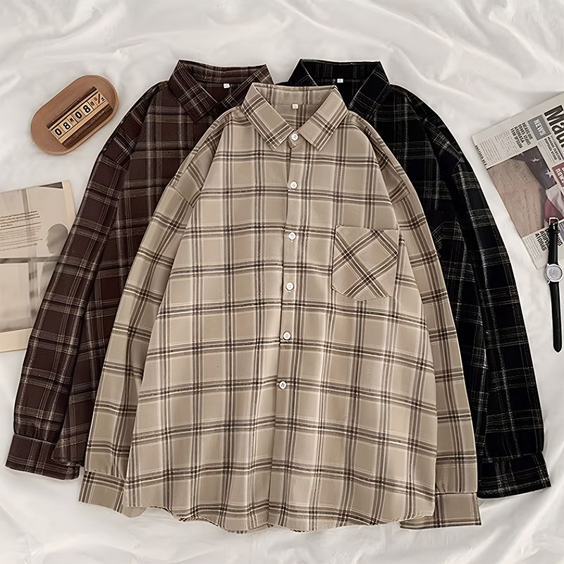 plaid shirt, oversized plaid shirt, vintage plaid shirt, retro plaid shirt