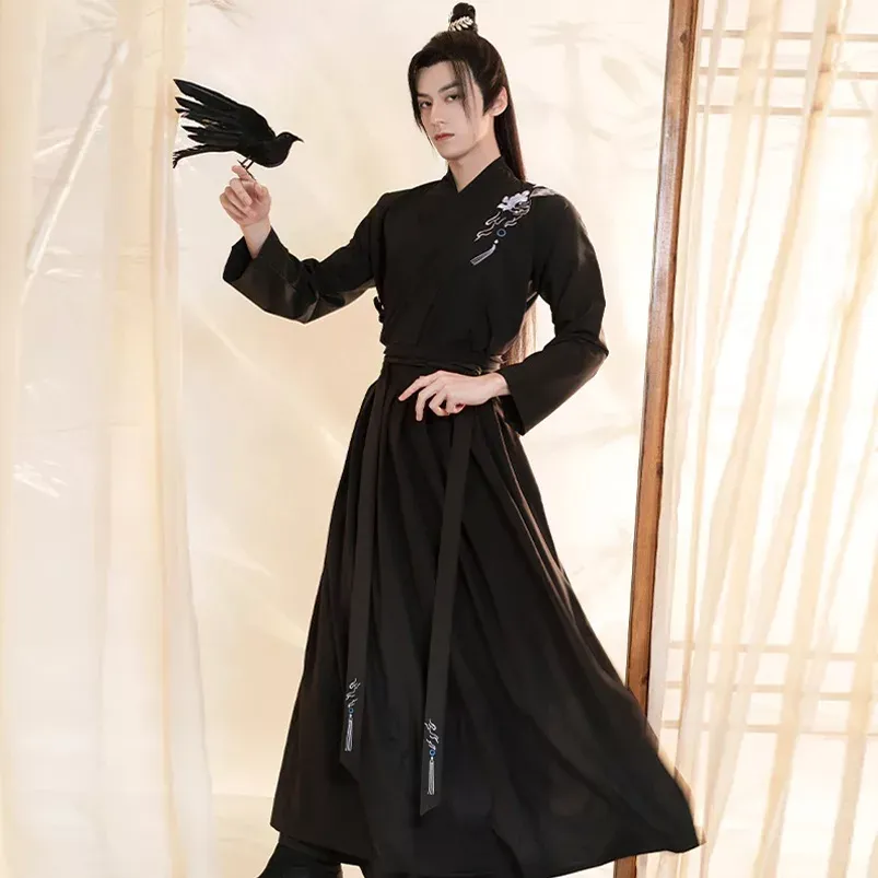 MAIN-Mens-Black-Hanfu-Robe-Chinese-Style-Suit-KIMONOMO-3-1