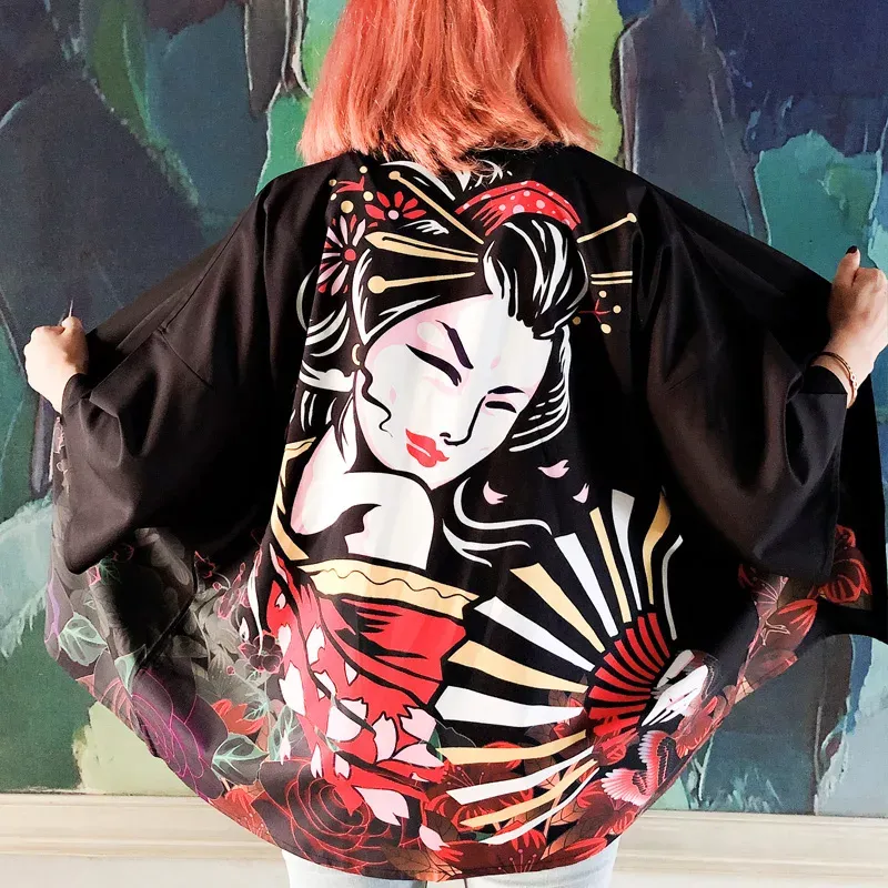 Womens-Japanese-Cardigan-Kimono-Shirt-–-Geisha-KIMONOMO-2