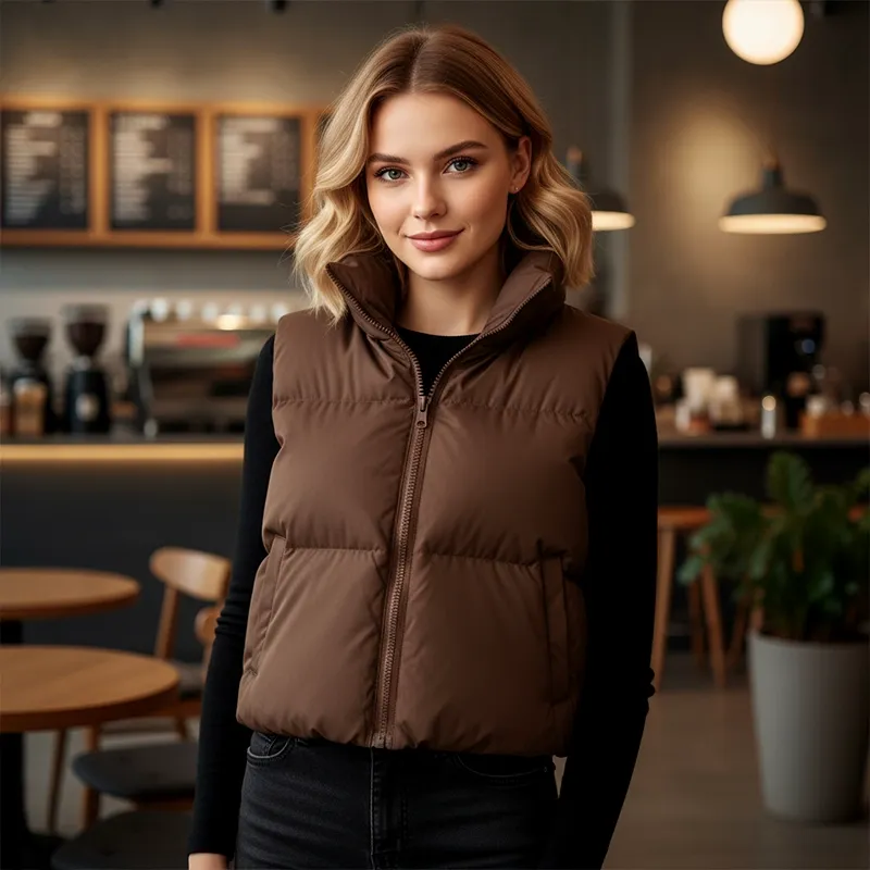 womens vest, puffer vest, cropped puffer vest, sleeveless vest, short puffer vest, winter vest