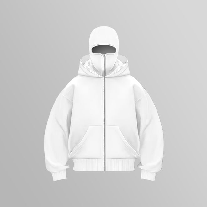 zip up hoodie, balaclava hoodie, hoodie with mask